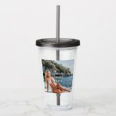 SIP! 🥤 Aangepaste acryl tumbler met rietjesontwer Drinkbeker (Voorkant)