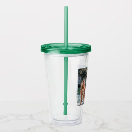 SIP! 🥤 Aangepaste Acryl Tumbler met Straw Ontwerp Acryl Drinkbeker (Rechts)