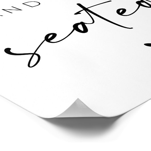 Sip and Be Seated Wedding Sign Poster (Hoek)