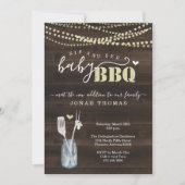 Sip and See Baby BBQ Invitation - Baby Q Barbeque Kaart (Voorkant)