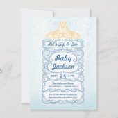 Sip and See Baby Bottle Boy Kaart (Voorkant)