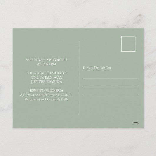 Sip and See Baby Douche Uitnodigingen Aardbeien (Achterkant)