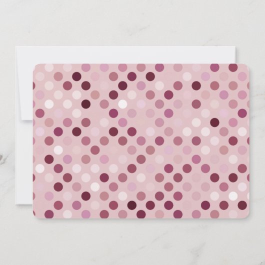 Sip and See Baby Meisje Douche Foto Roze Polka Dot Kaart (Achterkant)