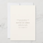 Sip and See Baby shower Invitation Kaart (Achterkant)