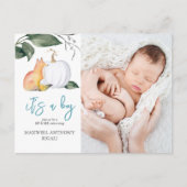 Sip and See Baby Shower Invitations Herfst Fox Feestdagenkaart (Voorkant)
