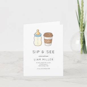 Sip and See Baby shower Minimalistisch baby shower