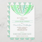 Sip and See baby shower nodig, boy mandala Kaart (Voorkant / Achterkant)