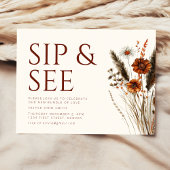 Sip and See Baby shower Uitnodigen Briefkaart