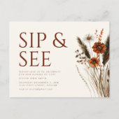 Sip and See Baby shower Uitnodigen Briefkaart (Voorkant)