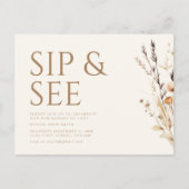 Sip and See Baby shower Uitnodigen Briefkaart (Voorkant)