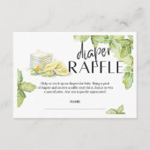 Sip and See Diaper Raffle Card Notitiekaartje (Voorkant)