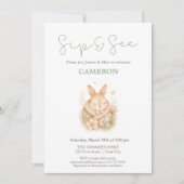 Sip and See Easter Bunny Boy Girl Kaart (Voorkant)