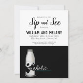 Sip and See: een "Milkaholic" Coed-Baby shower Kaart (Voorkant)