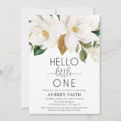 Sip and See genderneutraal wit bloemen rustiek Kaart (Voorkant)