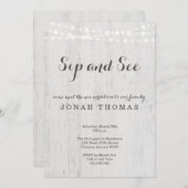 Sip and See Invitation - Gender Neutral Kaart (Voorkant / Achterkant)