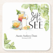 Sip and See Meet The Baby Kartonnen Onderzetters (Voorkant)