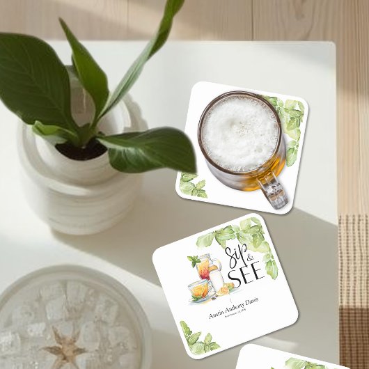 Sip and See Meet The Baby Kartonnen Onderzetters