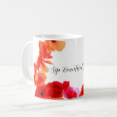 Sip Beautiful 11oz koffie-Mok (Nasturtium wreath Koffiemok (Voorkant links)