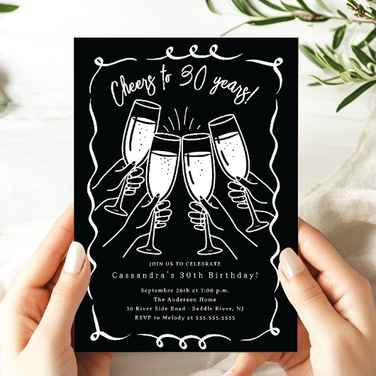 Sip & Celebrate: 30 jaar verjaardag Kaart