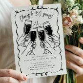 Sip & Celebrate: 30 jaar verjaardag Kaart