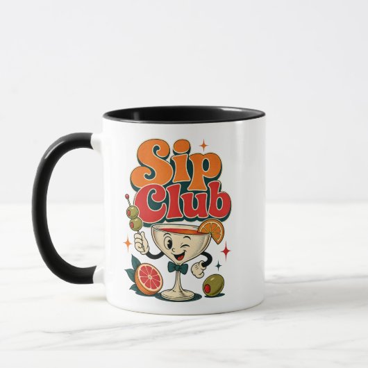 Sip Club Retro Cocktail Mok (Links)