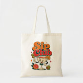 Sip Club Retro Cocktail Tote Bag (Voorkant)