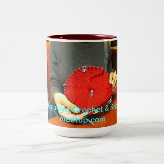 Sip, Crochet en Knit Tweekleurige Koffiemok (Center)