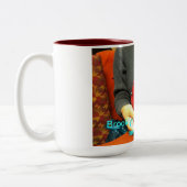 Sip, Crochet en Knit Tweekleurige Koffiemok (Links)