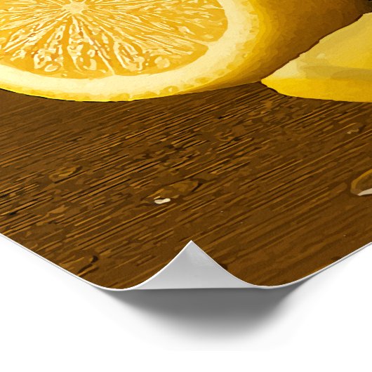 Sip de zomer - Verfrissende citroensap Mason Jar Poster (Hoek)