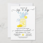 Sip & Dip limonade Pool Party Shower Kaart (Voorkant)