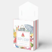 Sip & Dip Pool Party Paraplu Roze Bruidsdiner Bedankdoosjes (Geopend)