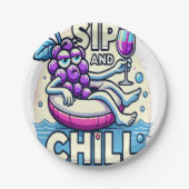 Sip en chill papieren bordje (Voorkant)