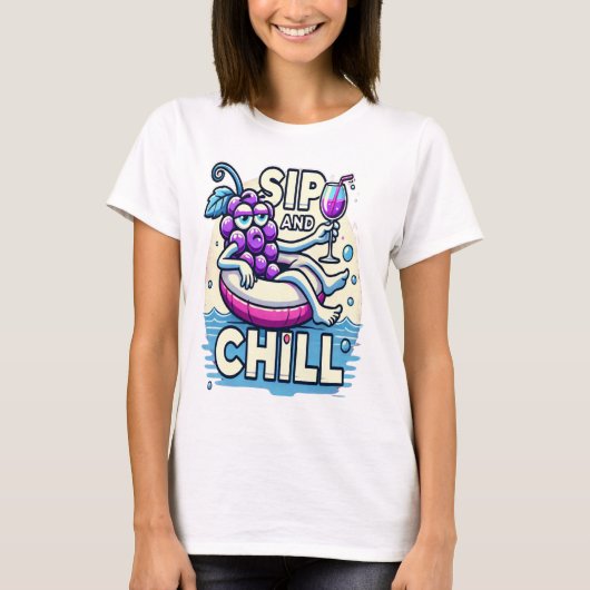 Sip en chill t-shirt (Voorkant)