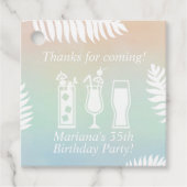 Sip en Dip Pool Party Favorieten Bedankjes Labels (Voorkant)