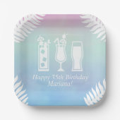 Sip en Dip Pool Party Verjaardagsfeest Papieren Bordje (Voorkant)