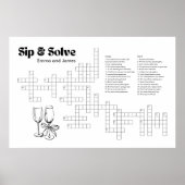 Sip en los kruiswoordraadsel Sjabloon digitaal of  Poster (Voorkant)