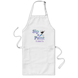 Sip en Paint Apron Lang Schort