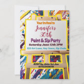 Sip en Paint party art schilderij feest viering Kaart (Voorkant)