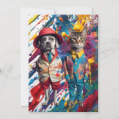 Sip en Paint party art schilderij feest viering Kaart (Achterkant)