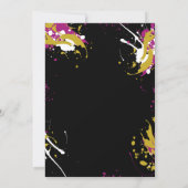 Sip en Paint Party Invitation Kaart (Achterkant)