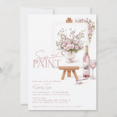 SIP en Paint Vrijgezellenfeest Kaart (Voorkant)