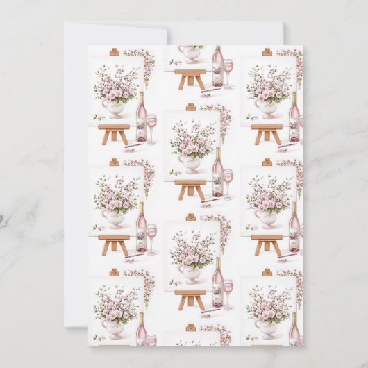 SIP en Paint Vrijgezellenfeest Kaart (Achterkant)