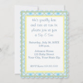 Sip en See Blue Gingham Bunting Baby shower Kaart (Achterkant)