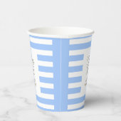 Sip en See Blue Striped Baby Boy Party Papieren Bekers (Rechts)