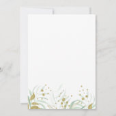 Sip en See Greenery Green and Gold Elegant Kaart (Achterkant)