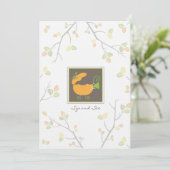 Sip en See Pumpkin Baby Carriage Invitation Kaart (Staand voorkant)