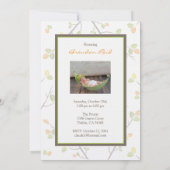 Sip en See Pumpkin Baby Carriage Invitation Kaart (Achterkant)