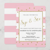 Sip en See Uitnodiging, nieuwe baby, welkomstfeest Kaart (Voorkant / Achterkant)