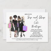 Sip en Shop Nieuwe Boutique Opening Kaart (Voorkant)