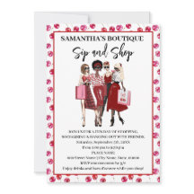 Sip en Shop Pop-Up Shop Kersen Uitnodiging